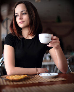 コーヒーと女性
